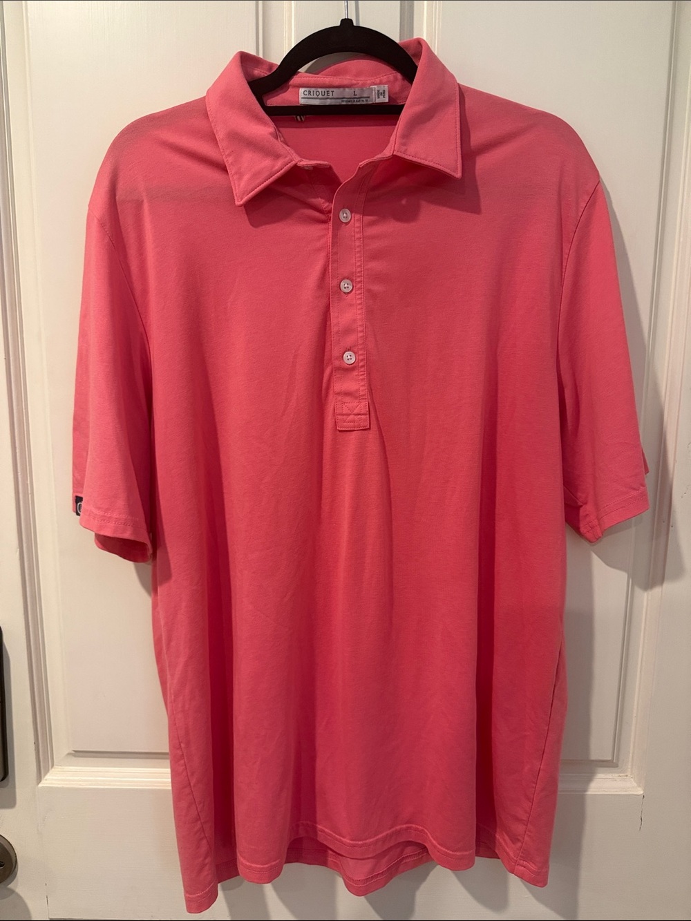 Cricut Men's Coral Pink Short Sleeve Polo